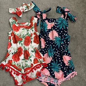 Pair of rompers